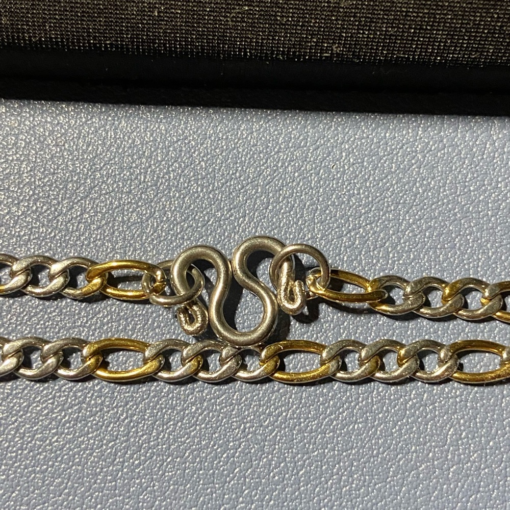 24” silver and gold #8 necklace